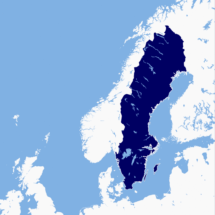 Map of Sweden