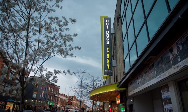 Outside Hot Docs Ted Rogers Cinema.